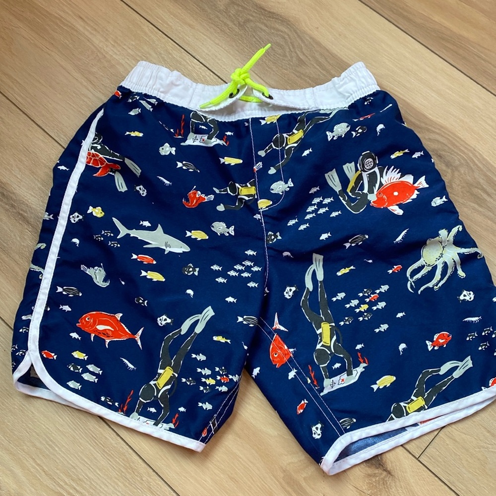 Mini Boden boys swim shorts size 11-12 nwot